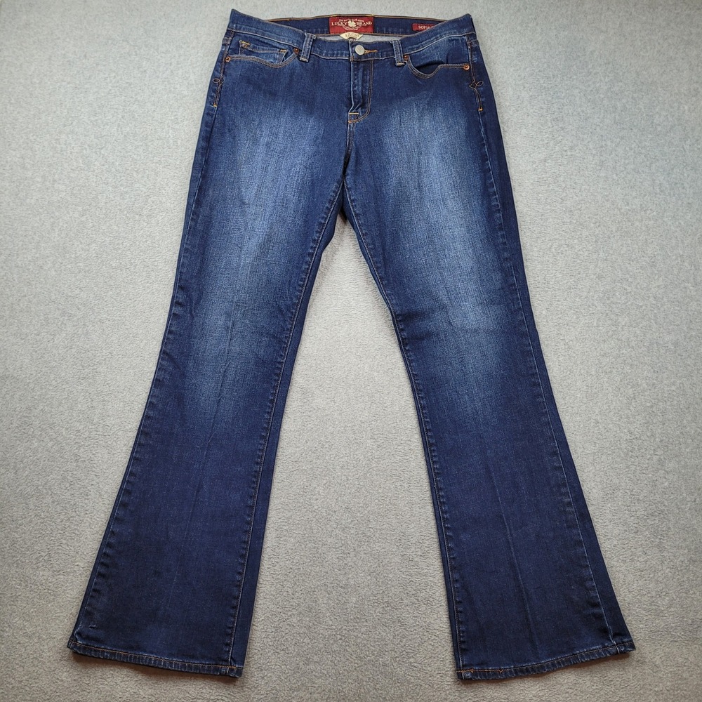 Lucky Brand Sofia Boot Jeans Women 12x31 Blue Bootcut Stretch Mid Rise Denim